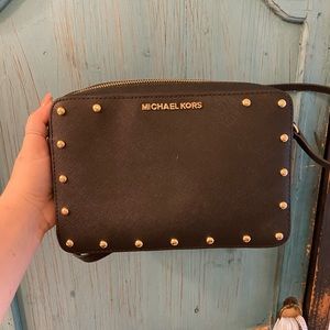 Michael Kors studded black crossbody